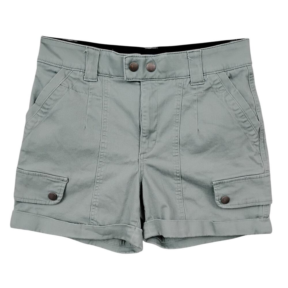 Democracy Cargo Shorts Size 8 Snap Buttons Closure Gray Flat Front